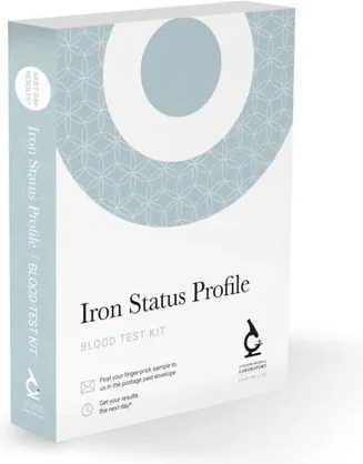 Iron Status Profile: blood test kit box