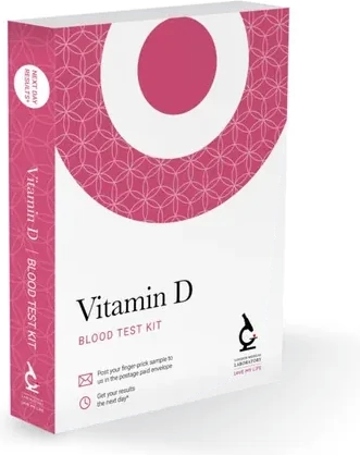Vitamin D: blood test kit box