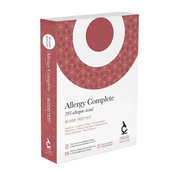 Allergy Complete: blood test kit box